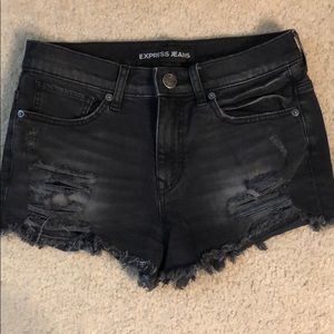 High Rise Black Shorts